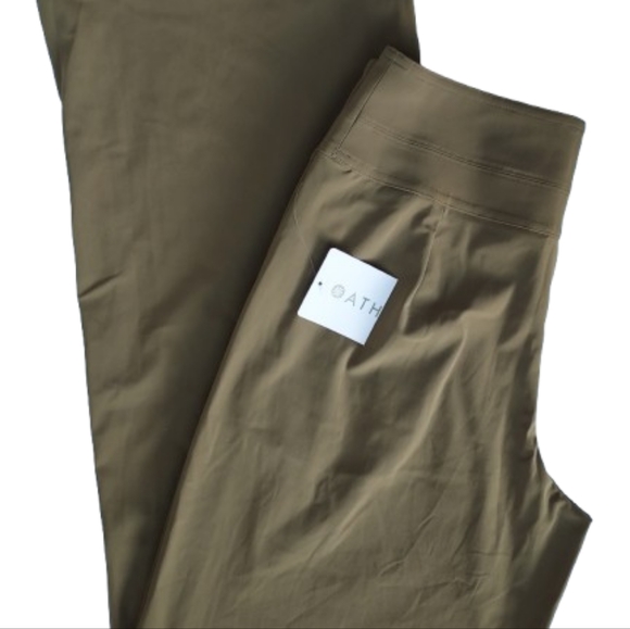 Athleta Cosmic Wide Leg Pant Size 6 Olive Track Travel Outdoors NEW NWT - Picture 4 of 13